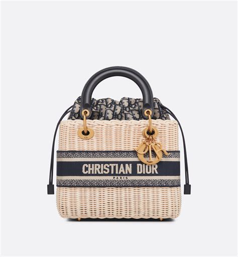 wicker lady dior|Dior blue wicker bag.